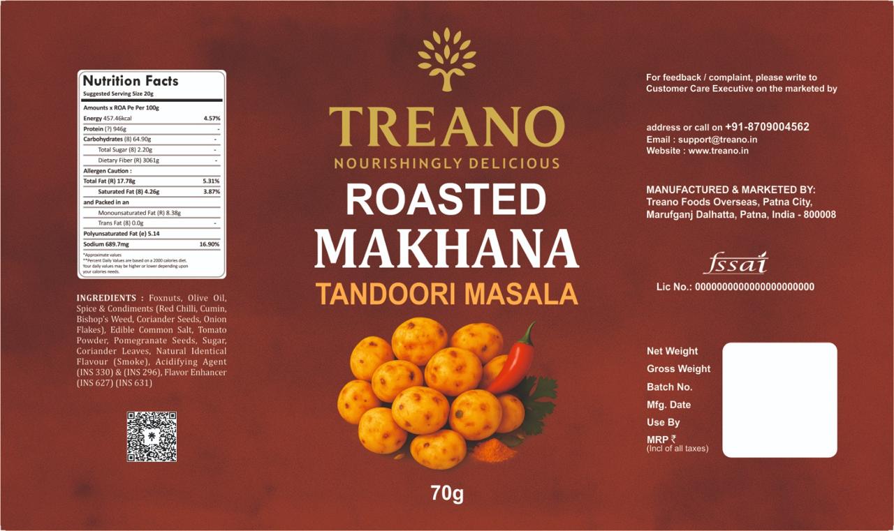 Treano Tandoori Masala Roasted Makhana