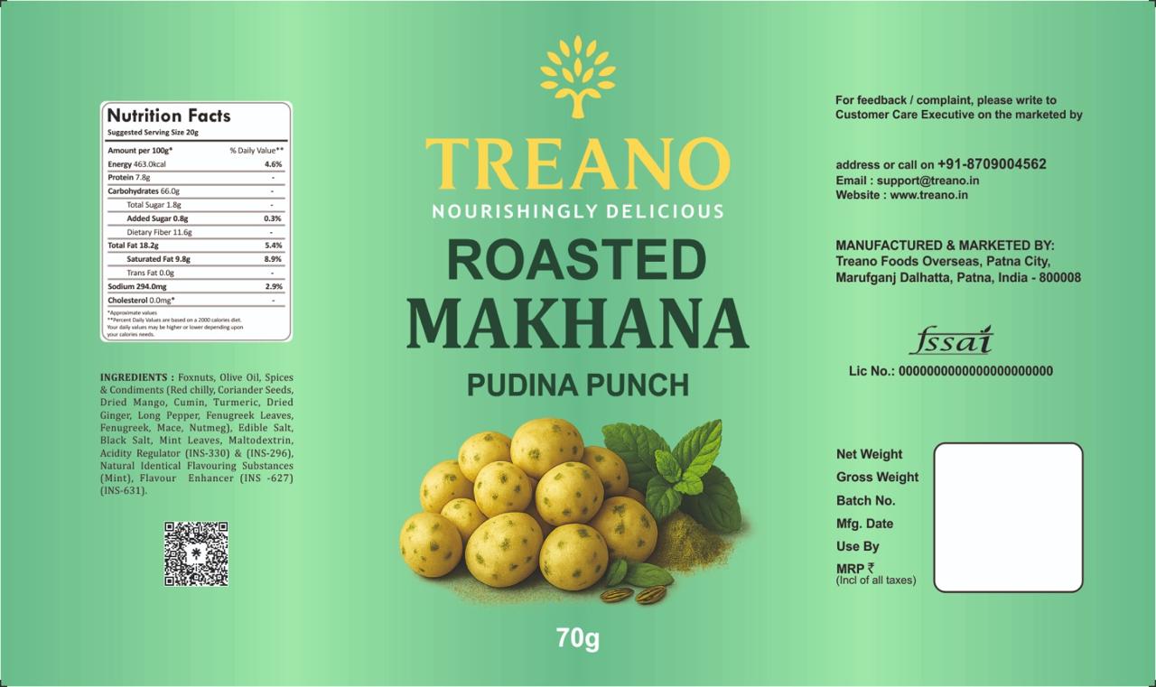Treano Pudina Punch Roasted Makhana