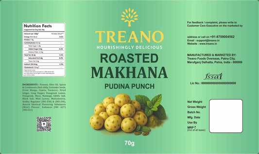 Treano Pudina Punch Roasted Makhana