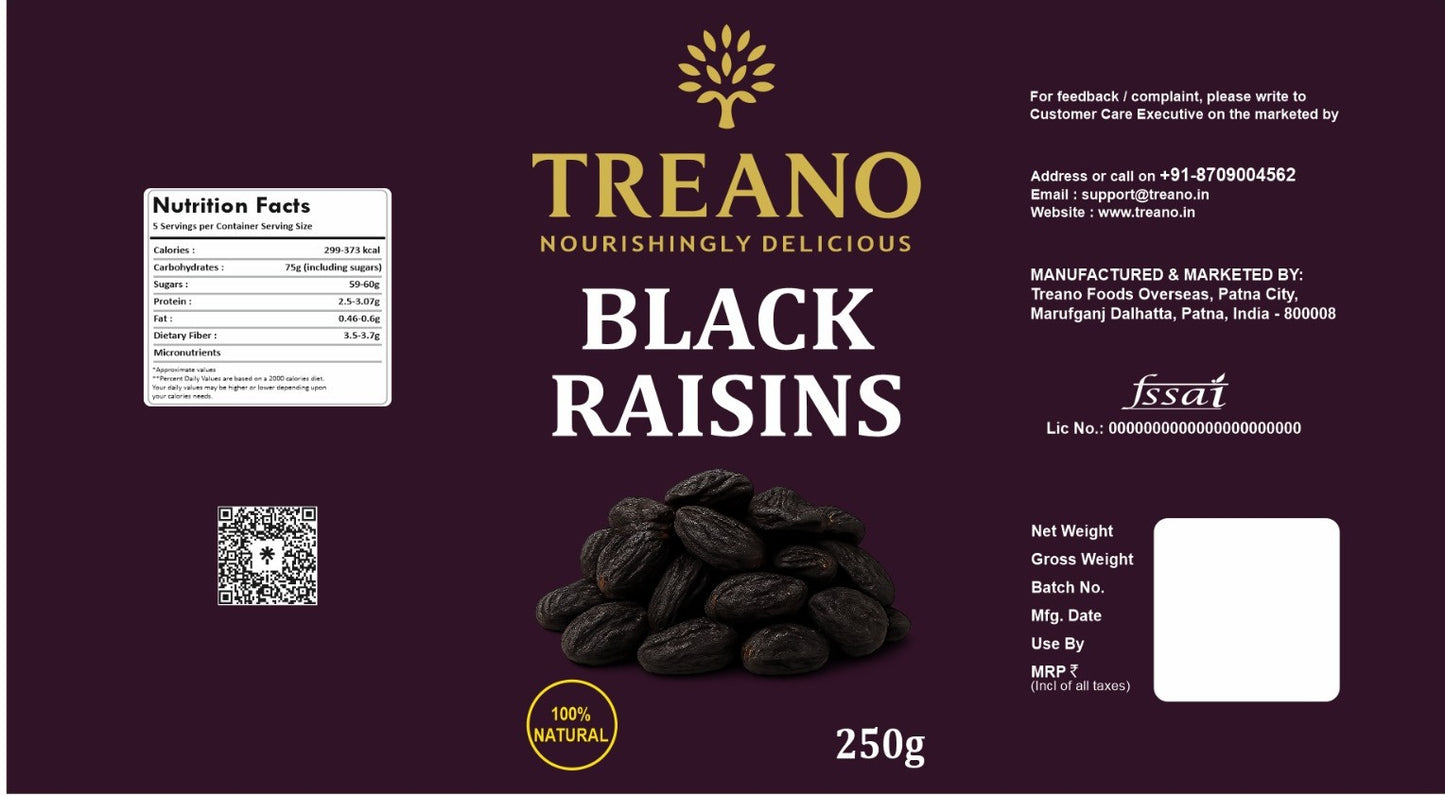 Treano Black Raisins